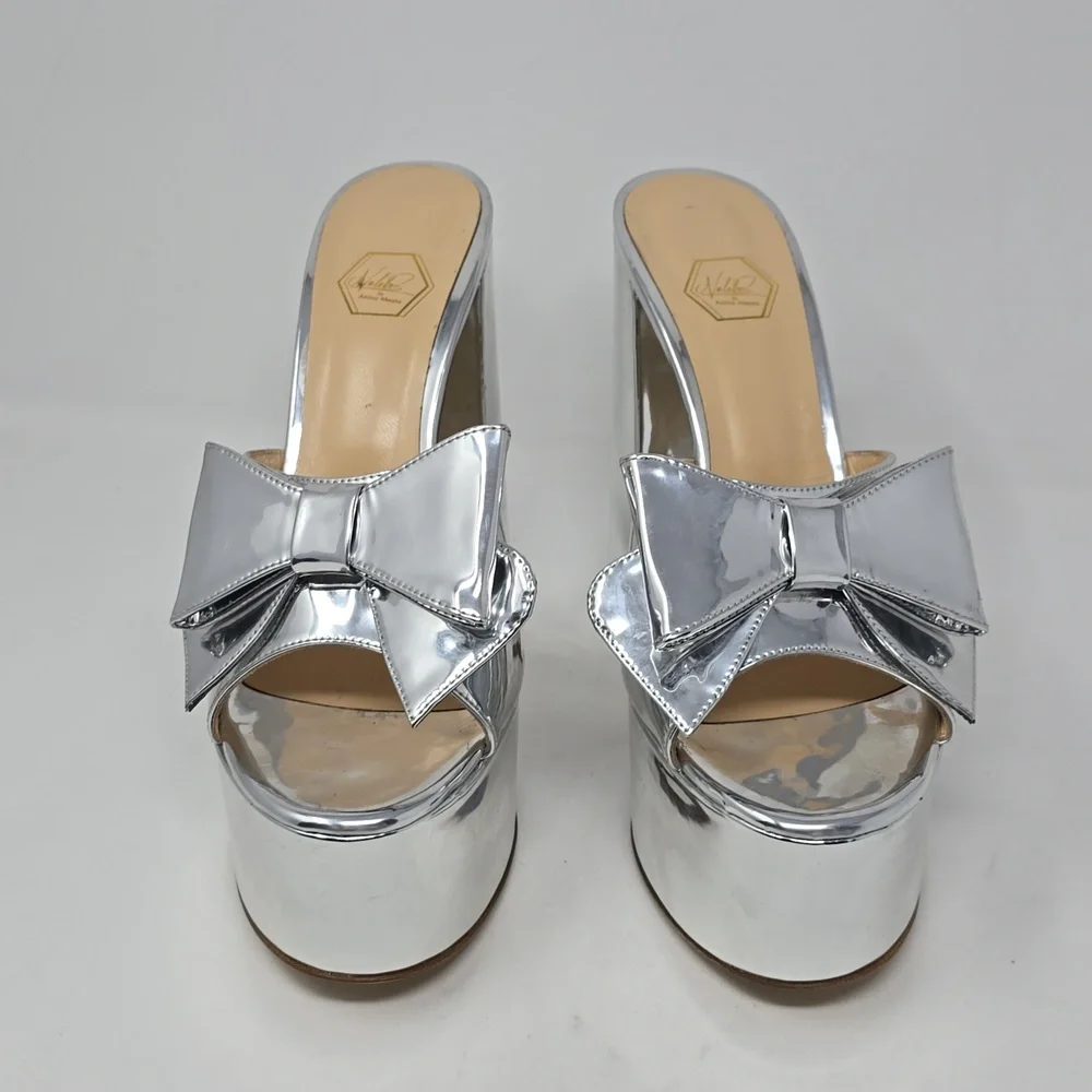 Nalebe By Amina Means Reflections Heirloom 130MM Platform Sandals Women Size 38